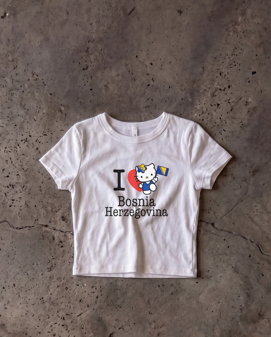 Bosnia Baby Crop Tee