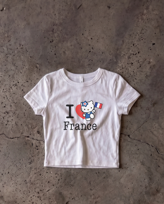 France Baby Crop Tee