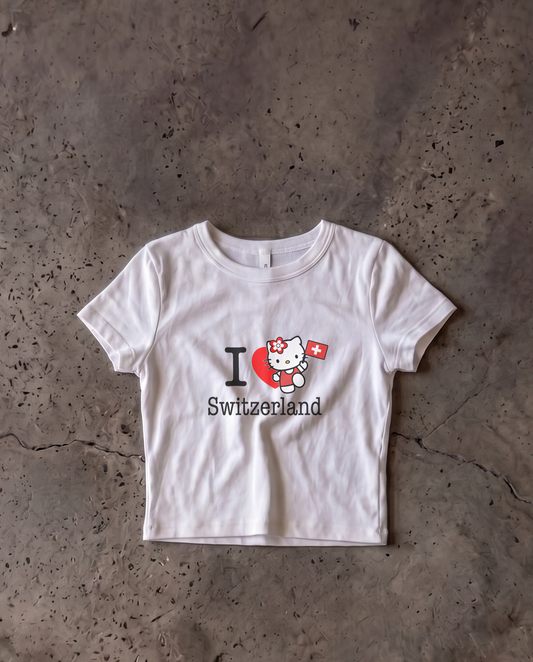 Switzerland Baby Crop Tee