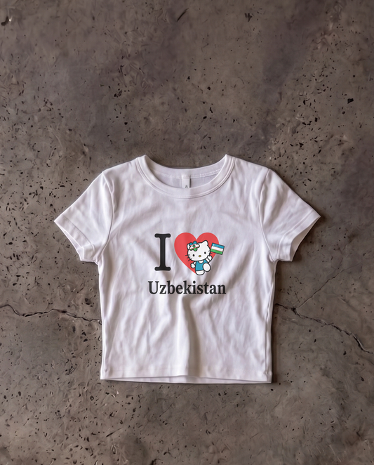 Uzbekistan Baby Crop Tee
